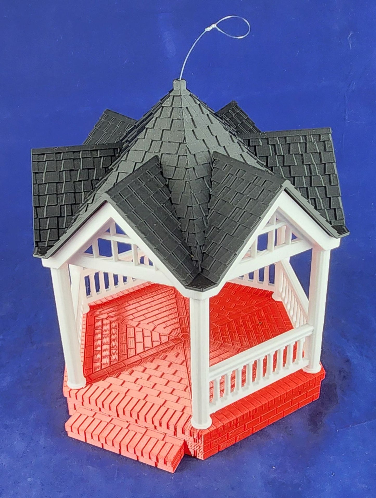 Gazebo Bird Feeder Black Roof -3D Print