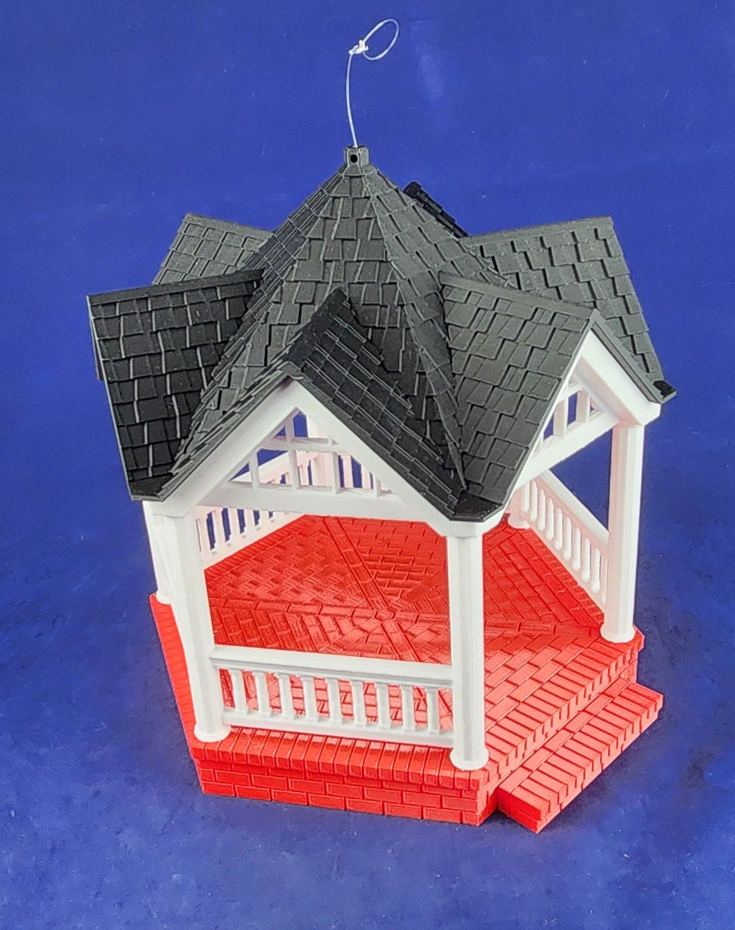 Gazebo Bird Feeder Black Roof -3D Print