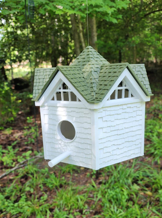 Birdhouse White / Green Roof -3D Print